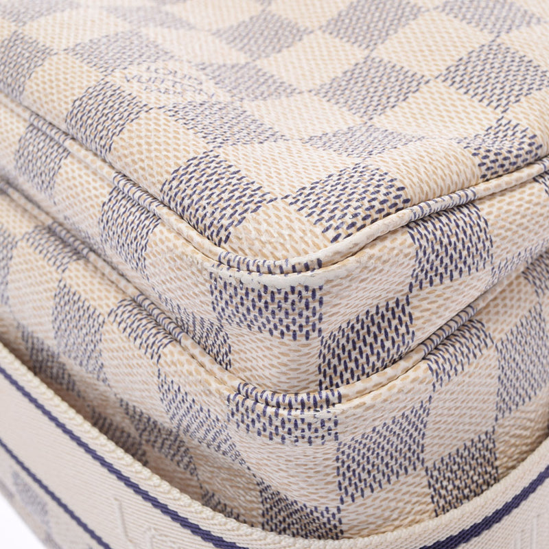 LOUIS VUITTON Louis Vuitton Damier Azur Navi Glio White N51189 Unisex shoulder bag B rank used Ginzo
