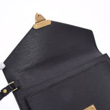 LOUIS VUITTON Louis Vuitton Epi Seriedragonne Clutch Bag Black Gold Bracket M52612 Men's Epirea Secast Bag AB Rank Used Ginzo