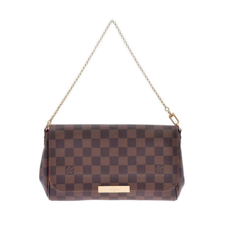 LOUIS VUITTON ルイヴィトン ダミエ フェイボリットMM 2WAY ブラウン N41129 レディース ダミエキャンバス ショルダーバッグ Aランク 中古 銀蔵