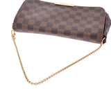 LOUIS VUITTON ルイヴィトン ダミエ フェイボリットMM 2WAY ブラウン N41129 レディース ダミエキャンバス ショルダーバッグ Aランク 中古 銀蔵