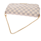 LOUIS VUITTON ルイヴィトン ダミエ アズール フェイボリットMM 2WAYバッグ 白 N41275 レディース ダミエアズールキャンバス ショルダーバッグ ABランク 中古 銀蔵