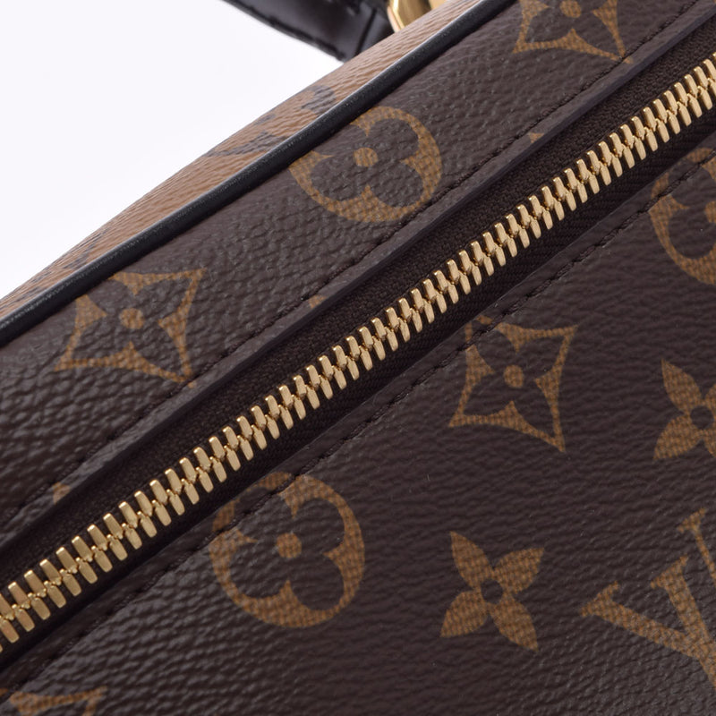 LOUIS VUITTON ルイヴィトン モノグラム リバース ヴァニティ NV PM 2WAY キャメル系/黒 M45165 レディース モノグラムキャンバス ハンドバッグ 新同 中古 銀蔵