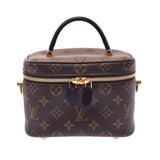 LOUIS VUITTON ルイヴィトン モノグラム リバース ヴァニティ NV PM 2WAY キャメル系/黒 M45165 レディース モノグラムキャンバス ハンドバッグ 新同 中古 銀蔵