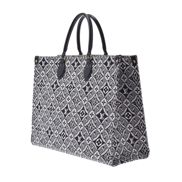 LOUIS VUITTON Louis Vuitton Monogram Jacquard Onzago GM SINCE1854 2WAY Gray M57207 Unisex Jacquado Weaving/Leather Tote Bag A Rank used Ginzo