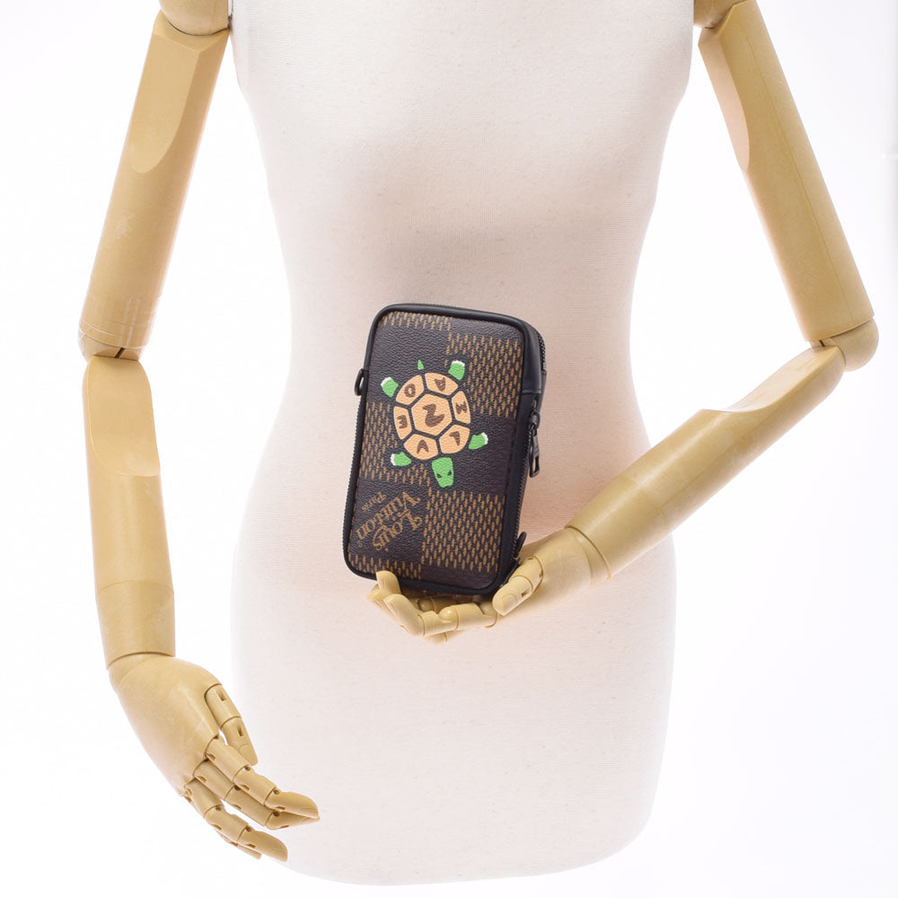 ルイヴィトンダブル フォン ポーチ NIGOコラボ 14137 ブラウン ユニ