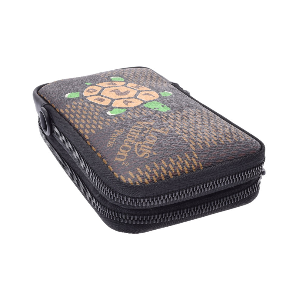 ルイヴィトンダブル フォン ポーチ NIGOコラボ 14137 ブラウン ユニ