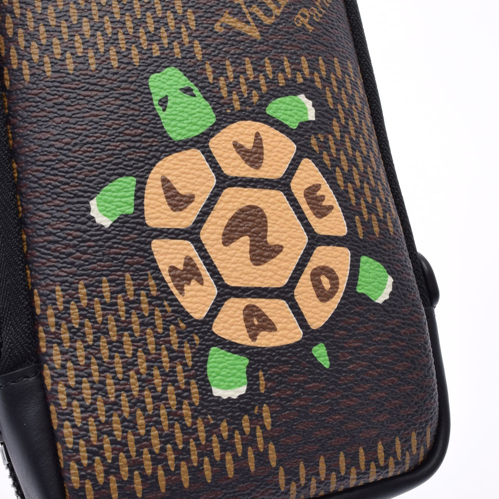 ルイヴィトンダブル フォン ポーチ NIGOコラボ 14137 ブラウン ユニ