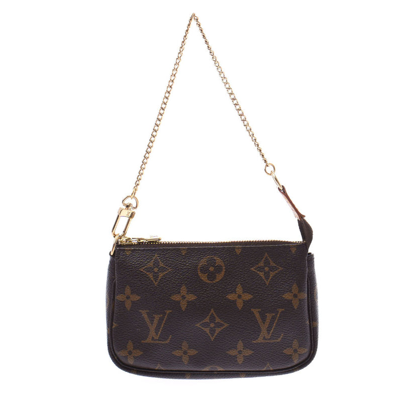 路易威顿路易·维顿（Louis Vuitton）路易威登（Louis Vuitton）会标迷你棕色M58009女士会标帆布配件袋B Feden Ginzo