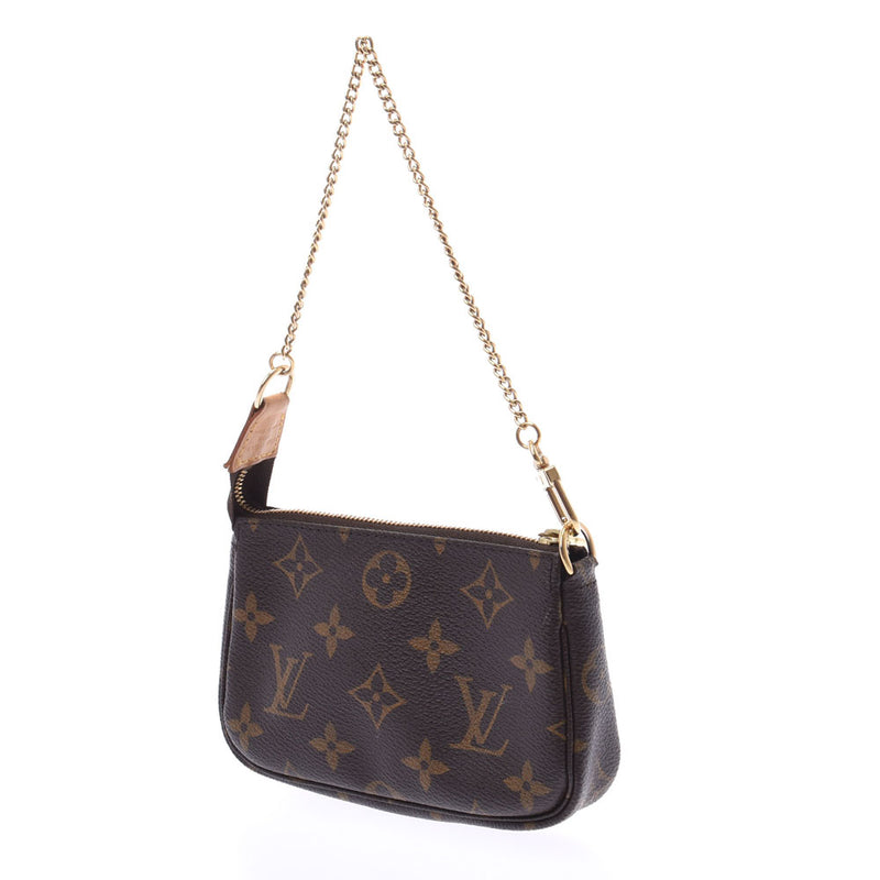 路易威顿路易·维顿（Louis Vuitton）路易威登（Louis Vuitton）会标迷你棕色M58009女士会标帆布配件袋B Feden Ginzo