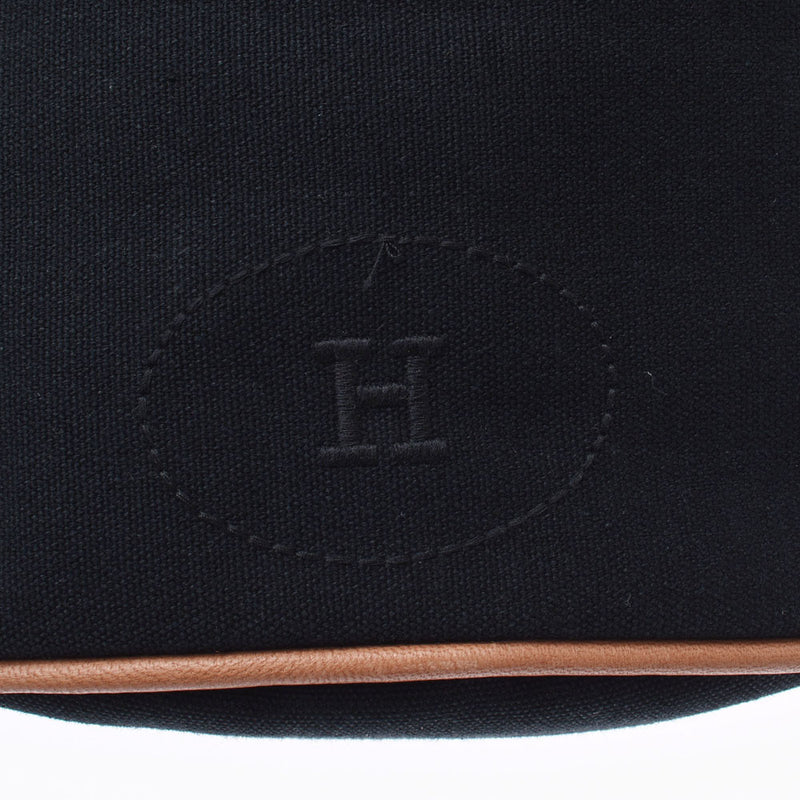 HERMES Hermes Polon Mimil Black Unisex Canvas Shoulder Bag AB Rank Used Ginzo