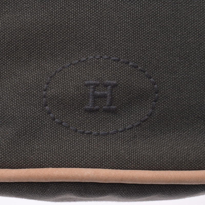 HERMES Hermes Polon Mimil Gray Unisex Canvas Shoulder Bag B Rank used Ginzo