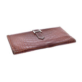 HERMES Hermes Bean Classic Meal Silver Bracket □ H -engraved (around 2004) Unisex alligator long wallet B rank used Ginzo