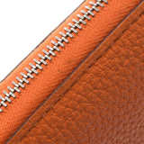 HERMES エルメス アザップロング  オレンジ シルバー金具 X刻印(2016年頃) ユニセックス トゴ 長財布 ABランク 中古 銀蔵