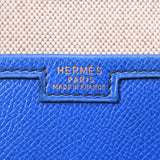 HERMES Hermes Jige PM Blue France ○ T -engraved (around 1990) Unisex Kushbell Clutch Bag B Rank used Ginzo