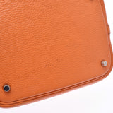 爱马仕爱马仕picotan锁毫米橙色银支架□h -graved（2004年左右）女士Toryon Lemance Handbag AB级使用Ginzo