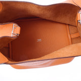 爱马仕爱马仕picotan锁毫米橙色银支架□h -graved（2004年左右）女士Toryon Lemance Handbag AB级使用Ginzo