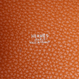 爱马仕爱马仕picotan锁毫米橙色银支架□h -graved（2004年左右）女士Toryon Lemance Handbag AB级使用Ginzo