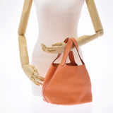 爱马仕爱马仕picotan锁毫米橙色银支架□h -graved（2004年左右）女士Toryon Lemance Handbag AB级使用Ginzo