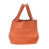 爱马仕爱马仕picotan锁毫米橙色银支架□h -graved（2004年左右）女士Toryon Lemance Handbag AB级使用Ginzo