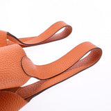 爱马仕爱马仕picotan锁毫米橙色银支架□h -graved（2004年左右）女士Toryon Lemance Handbag AB级使用Ginzo