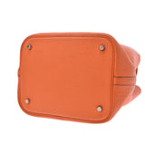 爱马仕爱马仕picotan锁毫米橙色银支架□h -graved（2004年左右）女士Toryon Lemance Handbag AB级使用Ginzo