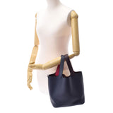 HERMES Hermes Picotan Lock MM Kazak Blue Nui/Rouge Celie/Framboise Z engraved (around 2021) Ladies Toryon Lemance Handbag New Ginzo