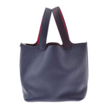 HERMES Hermes Picotan Lock MM Kazak Blue Nui/Rouge Celie/Framboise Z engraved (around 2021) Ladies Toryon Lemance Handbag New Ginzo