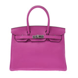 HERMES エルメス バーキン 30 マグノリア(ピンク系) シルバー金具 C刻印(2018年頃) レディース トリヨンクレマンス ハンドバッグ 未使用 銀蔵