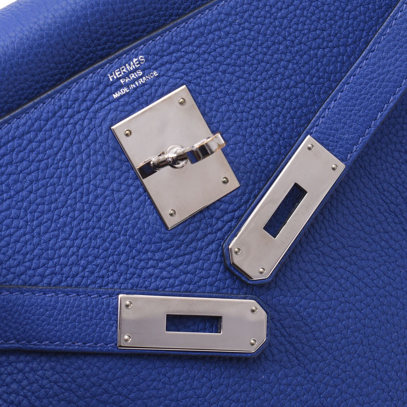 HERMES HERMES HERMES KELLY 28 GALLOP INNER SEWING 2WAY BLUE EDIRED SYRED BRACKET刻有A（2017年左右）女士Togo手提包A级使用Ginzo