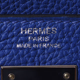 HERMES HERMES HERMES KELLY 28 GALLOP INNER SEWING 2WAY BLUE EDIRED SYRED BRACKET刻有A（2017年左右）女士Togo手提包A级使用Ginzo