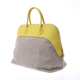 爱马仕爱马仕（Hermes Hermes）螺母45石灰/菲塞尔银支架雕刻（2017年左右）男女通用的托尔/小腿手提包