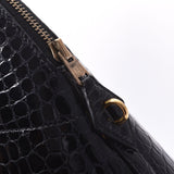 爱马仕爱马仕无聊37黑色金支架□E雕刻（2001年左右）女士Porosus手提包B等级使用Ginzo