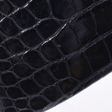 爱马仕爱马仕无聊37黑色金支架□E雕刻（2001年左右）女士Porosus手提包B等级使用Ginzo