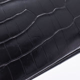 爱马仕爱马仕无聊37黑色金支架□E雕刻（2001年左右）女士Porosus手提包B等级使用Ginzo