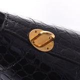 爱马仕爱马仕无聊37黑色金支架□E雕刻（2001年左右）女士Porosus手提包B等级使用Ginzo