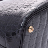 爱马仕爱马仕无聊37黑色金支架□E雕刻（2001年左右）女士Porosus手提包B等级使用Ginzo