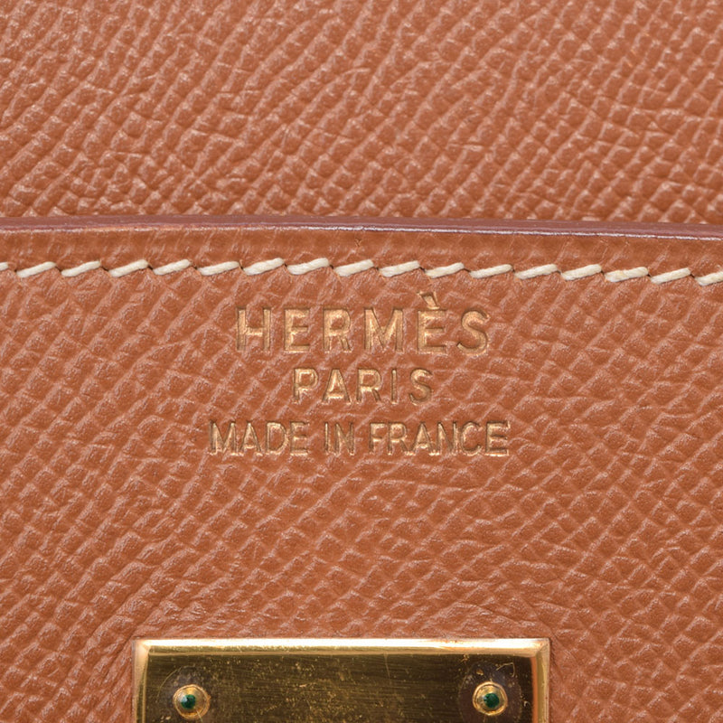 HERMES Hermes Birkin 40 Gold Gold Bracket □ B engraved (around 1998) Unisex Kushbell Handbag AB Rank Used Ginzo