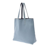 HERMES Hermes Dubble Sense 36 Reversible Bicolor Shell/Blue Mald □ P engraved (around 2012) Unisex Toryon Lemance Tote Bag A Rank used Ginzo