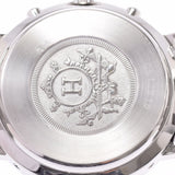 HERMES Hermes Clipper Chrono CL1.910 Men's SS Watch Quartz White Dial A Rank used Ginzo