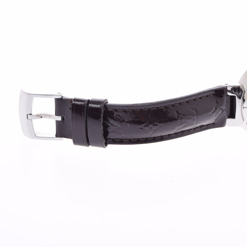 LOUIS VUITTON Louis Vuitton Tambour Q121C Ladies SS/Leather Watch Quartz White Shell Dial A Rank Used Ginzo