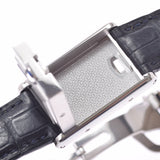 Cartier Cartier Tank Buscultant W1016830 Ladies SS/Leather Watch Quartz Silver Dial AB Rank Used Ginzo