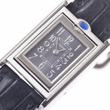 CARTIER カルティエ タンク バスキュラント W1016830 レディース SS/革 腕時計 クオーツ シルバー文字盤 ABランク 中古 銀蔵