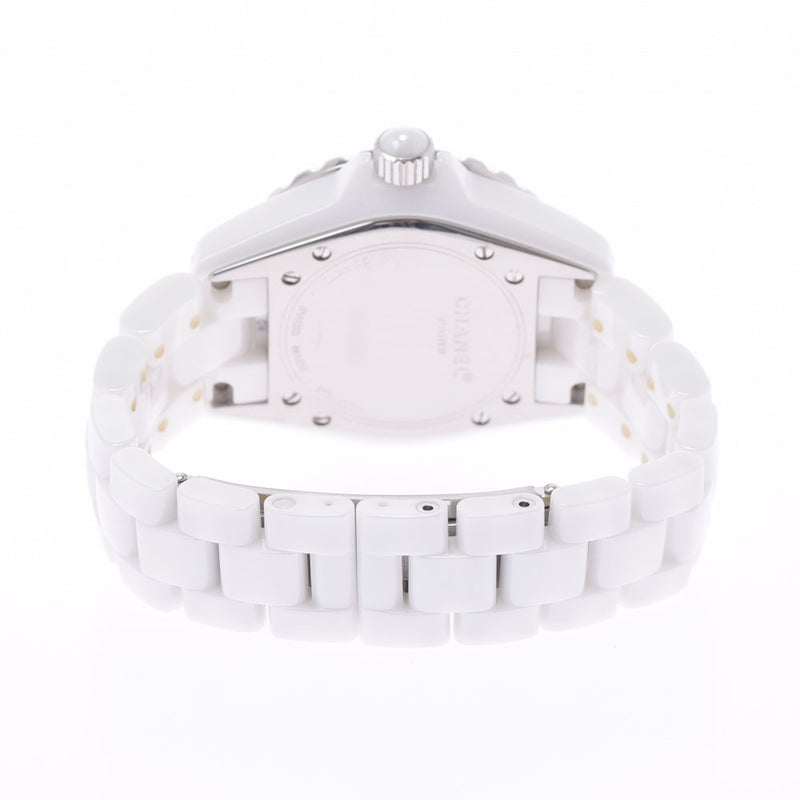 CHANEL Chanel J12 33mm H0968 Boys White Ceramic/SS Watch Quartz White Dial A Rank Used Ginzo