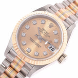 ROLEX Rolex Datejust 10P diamond 69179GBIC Ladies YG/WG/SS Watch Automatic Wrapping Champagne Dial A Rank used Ginzo