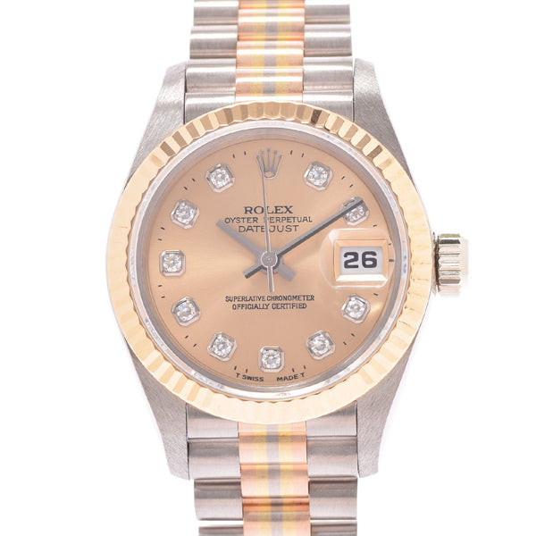 ROLEX Rolex Datejust 10P diamond 69179GBIC Ladies YG/WG/SS Watch Automatic Wrapping Champagne Dial A Rank used Ginzo