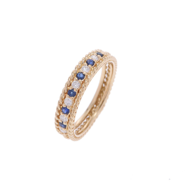 Christian DIOR Christian Dior No. 20 Ladies K18YG/Sapphire/Diamond Ring/Ring A Rank Used Ginzo