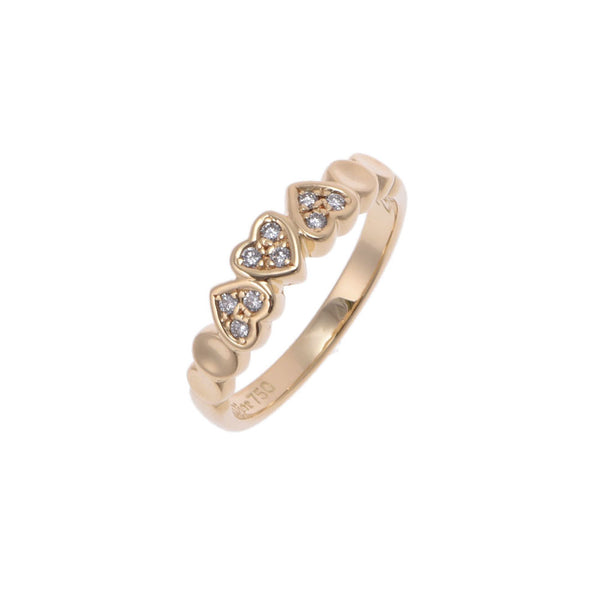 Christian Dior Christian Dior Heart Motif No. 8 Ladies K18YG/Diamond Ring/Ring A Rank Used Ginzo