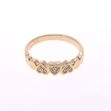 Christian Dior Christian Dior Heart Motif No. 8 Ladies K18YG/Diamond Ring/Ring A Rank Used Ginzo