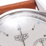 TAG HEUER Taghoier Carrella Chronograph CS3110 Men's SS/Leather Watch Hand -rolled Silver Dial A Rank used Ginzo