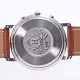 HERMES HERMES CLIPPER CHRONO CL1.910男士SS/Leather Watch Quartz White Dial A RANS使用Ginzo